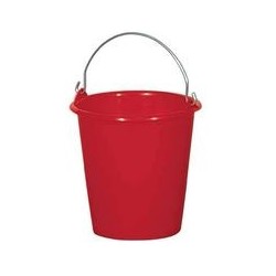 Seau 5 L rouge ALUMINIUM ET PLASTIQUE