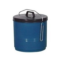 Poubelle étrier 16 L bleue et noire ALUMINIUM ET PLASTIQUE