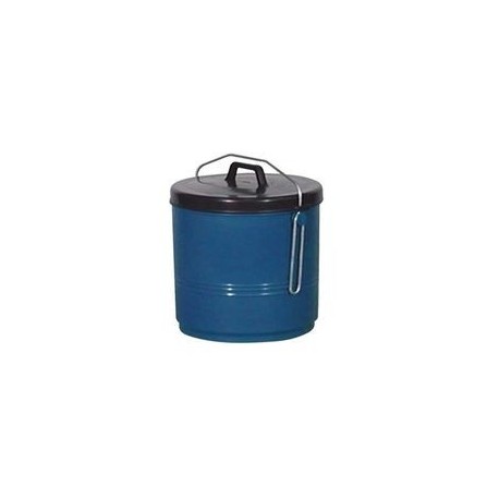 Poubelle étrier 16 L bleue et noire ALUMINIUM ET PLASTIQUE