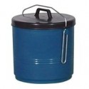 Poubelle étrier 16 L bleue et noire ALUMINIUM ET PLASTIQUE