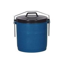 Poubelle étrier 22 L bleue et noire ALUMINIUM ET PLASTIQUE
