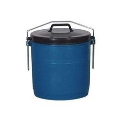 Poubelle étrier 22 L bleue et noire ALUMINIUM ET PLASTIQUE