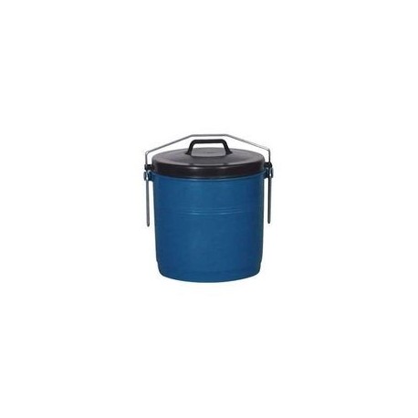 Poubelle étrier 22 L bleue et noire ALUMINIUM ET PLASTIQUE