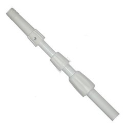 Manche télescopique métal 3 x 1,3m blanc