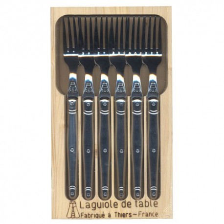 COFFRET 6 FOURCHETTES LAGUIOLE INOX   