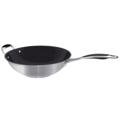 WOK REVETU  INOX D.26 SUAVE    T.FEUX 