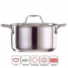 FAITOUT+COUVERC.INOX CHEF T/FEUX D.18 