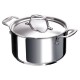 FAITOUT+COUVERC.INOX CHEF T/FEUX D.28 