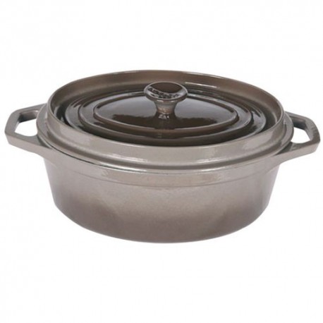 COCOTTE OVALE FONTE TAUPE D.35 -7.4 L-