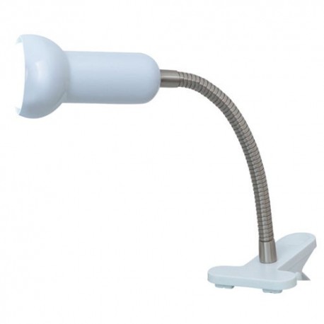 Lampe bureau fabio pince e14 blanc