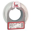 Cable meplat 2x0.75 10m blanc bobinot