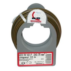 Cable meplat 2x0.75 10m or bobinot