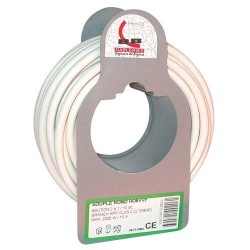 Cable h05vvf 2x1.0 10m blanc 90607025j