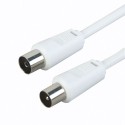 Cordon tv coax 10m blanc blister