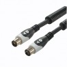 Cordon coax 100hz 2.5m noir sc