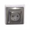 Prise 2p+t saillie marron cp 97528