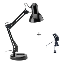 Lampe de bureau articulee techno noir