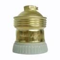 Douille E27 acier laitonné double bague borne de terre vrac