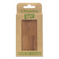 3 PLAQUETTES BOIS DE CEDRE RECTANGULAIRES ANTI-MITES KAPO