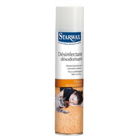 DESINFECTANTIQUAIRE TAPIS MOQUETTE AEROSOL 300ML STARWAX