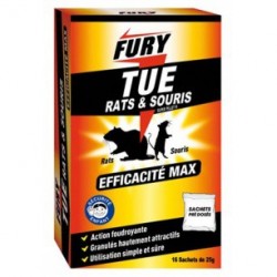 SACHET UNIDOSE RATS ET SOURIS 400G FURY