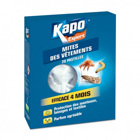 MITES DES VETEMENTS X20 PASTILLES EN SACHET INDIVIDUEL KAPO