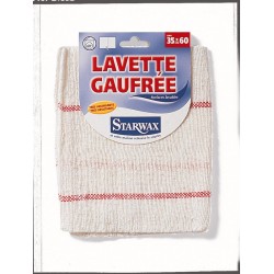 LAVETTE GAUFREE BLANCHE DOUBLE 35X60 STARWAX