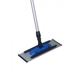 BALAI A PLAT SYSTEME PINCE + MANCHE ALU 140CM + HOUSSE MICROFIBRE