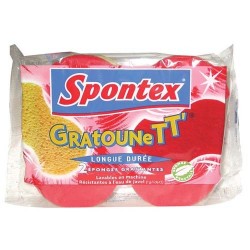 EPONGE VEGETALE SPONTEX GRATOUNETTE X2