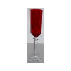 Flûte 'Lucie rouge' CRISTAL DE BOHEME