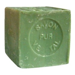 VERITABLE SAVON DE MARSEILLE 72% VERT OLIVE 400G