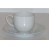Paire tasse à café boule 'blanc' 10 cl