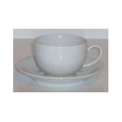 Paire tasse à thé boule 'blanc' 20 cl